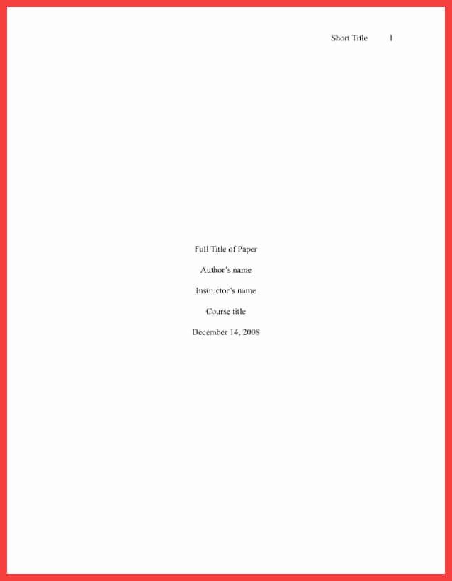 Apa Cover Page format 2016 Elegant Apa format Title Page 2016