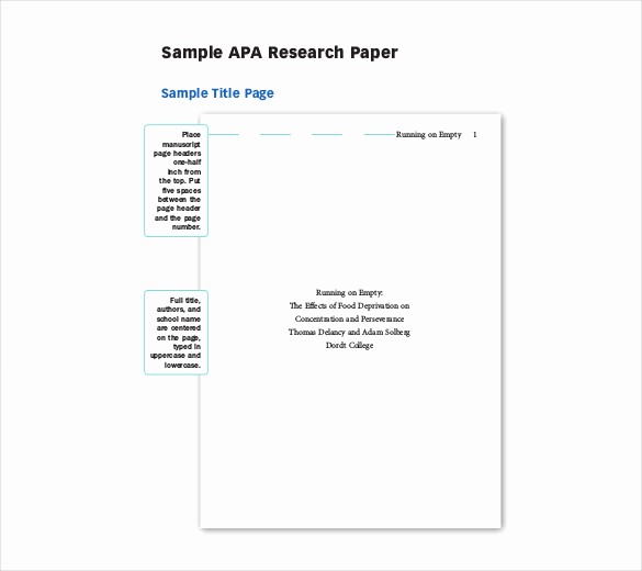 Apa format Example Paper Template Beautiful 8 Research Paper Outline Templates – Free Sample Example