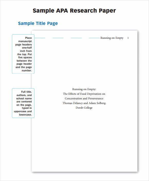 Apa format Example Paper Template Best Of Research Paper Apa