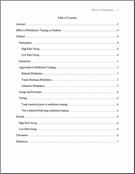 Apa format Paper 6th Edition Best Of Apa Style Term Paper Table Of Contents How to Write A Good