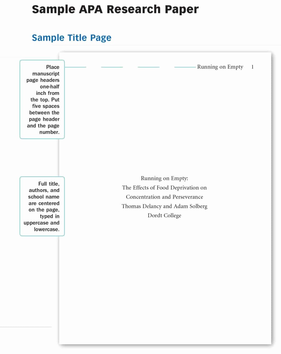 Apa format Sample Paper Doc Inspirational 40 Apa format Style Templates In Word &amp; Pdf