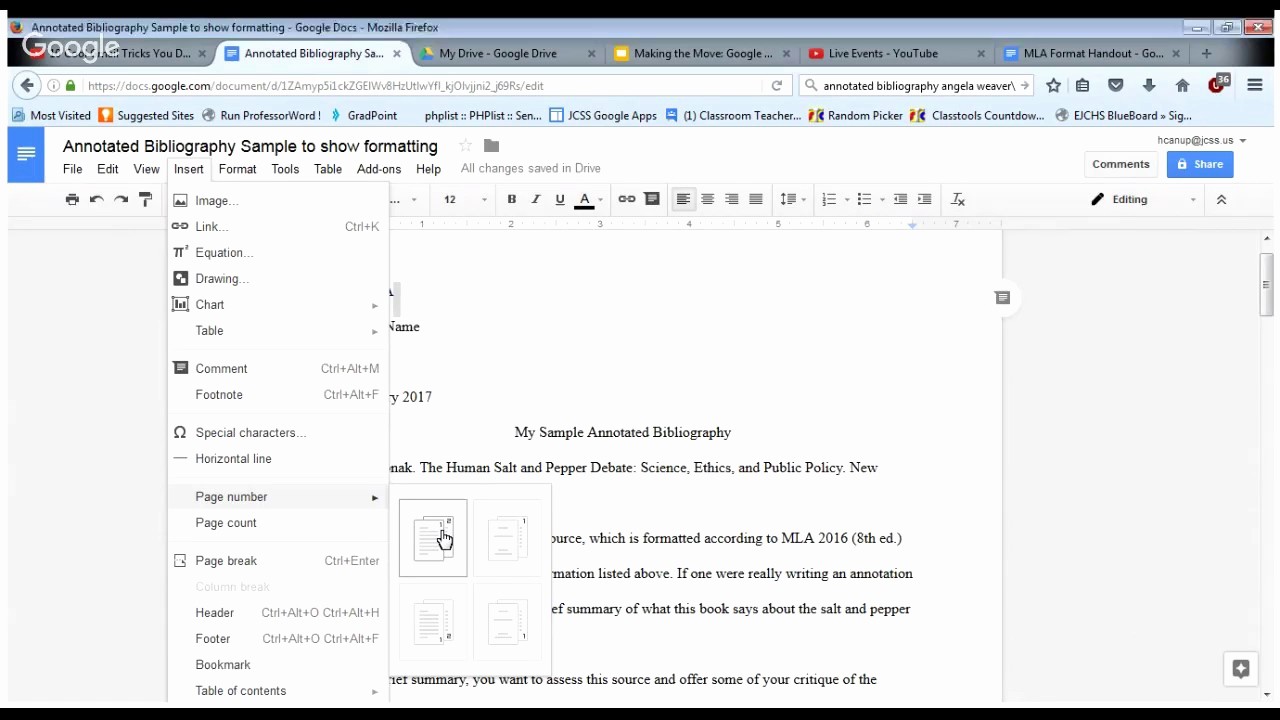 Apa Paper Template Google Docs Fresh format Annotated Bibliography In Google Docs