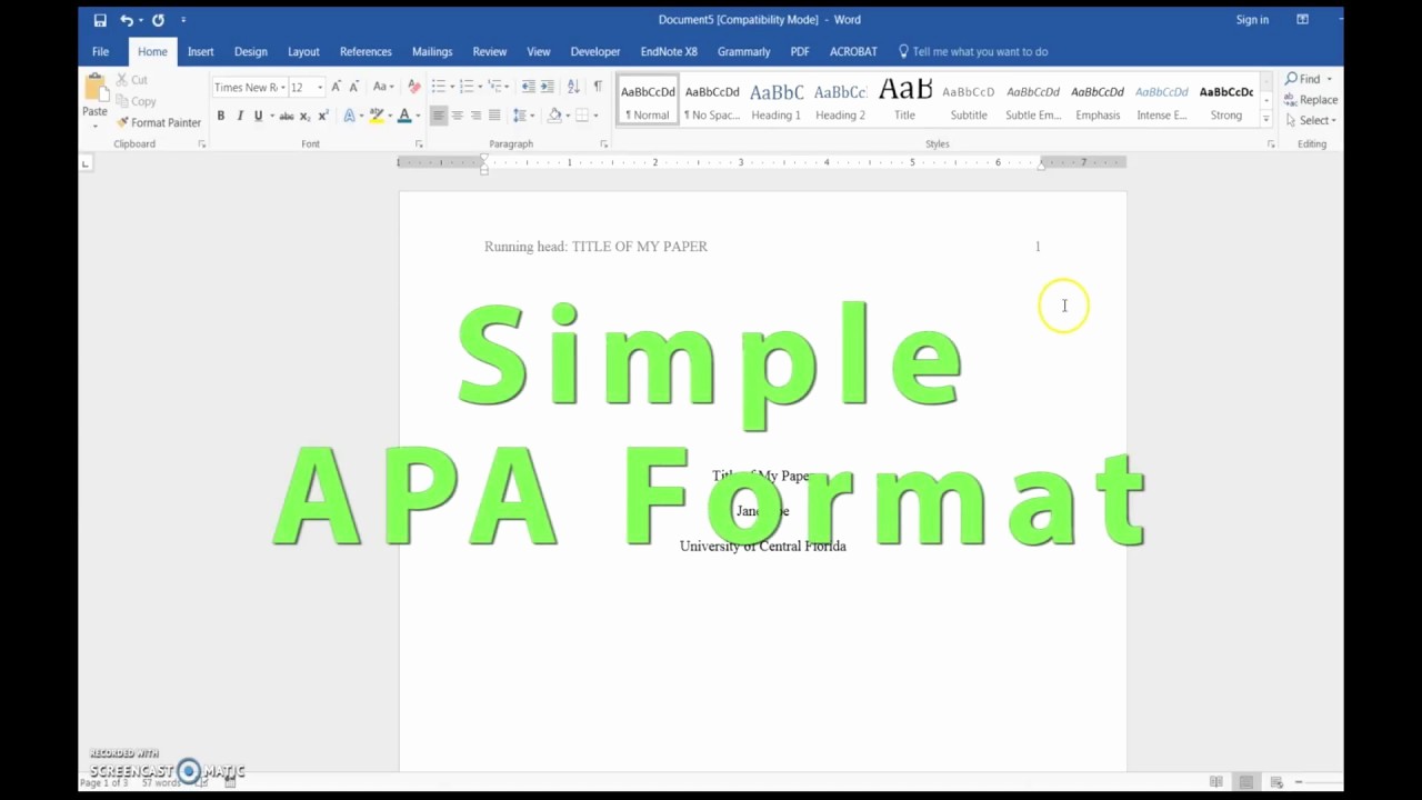 Apa Title Page In Word Beautiful Apa Header Title Page and References Setup In Word 2016