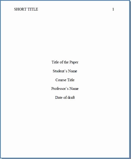 Apa Title Page In Word Best Of Writing Help – Kimalarie