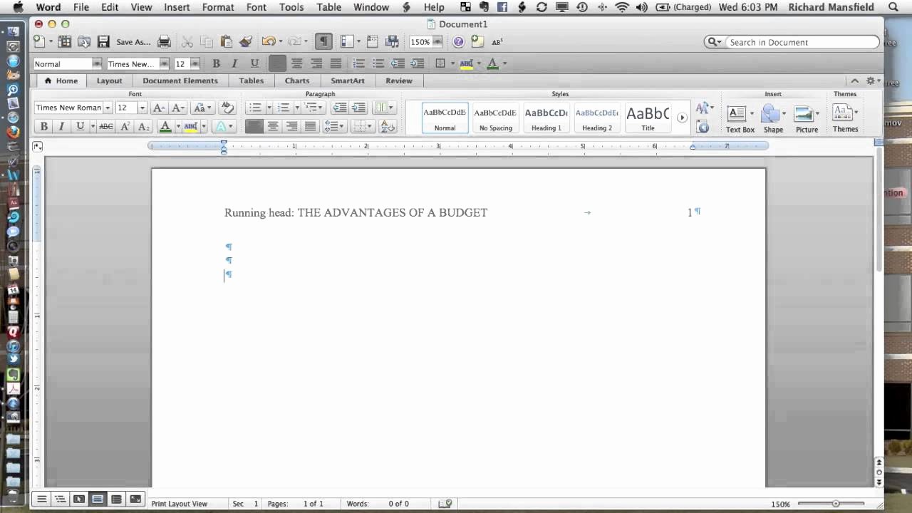 Apa Title Page In Word Lovely Setting Up Apa 6e Headers In Word 2011 Mac