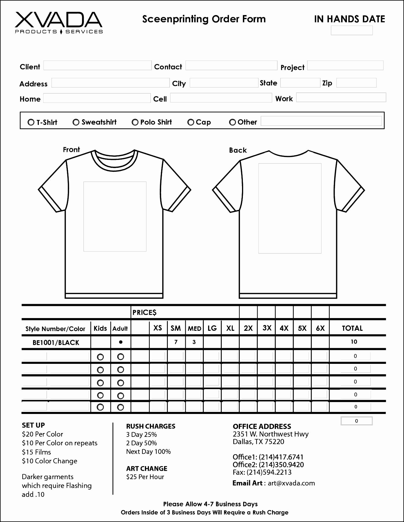 Apparel order form Template Excel Beautiful T Shirt order form Template Excel