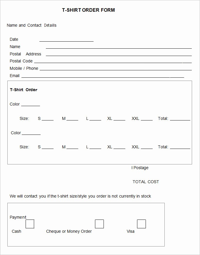 Apparel order form Template Excel Luxury 26 T Shirt order form Templates Pdf Doc
