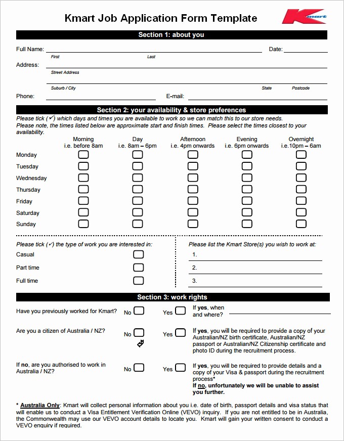 Application for Employment form Free Awesome Job Application Template – 10 Free Word Pdf Documents