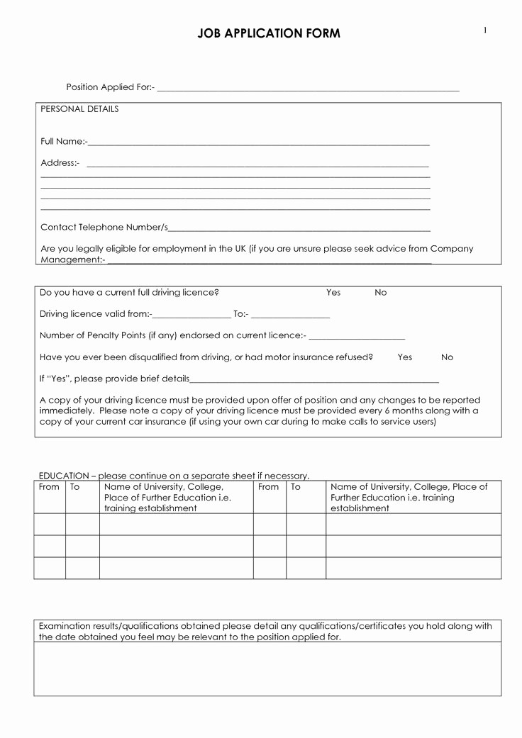 Application for Employment form Free Luxury Best 25 Printable Job Applications Ideas On Pinterest