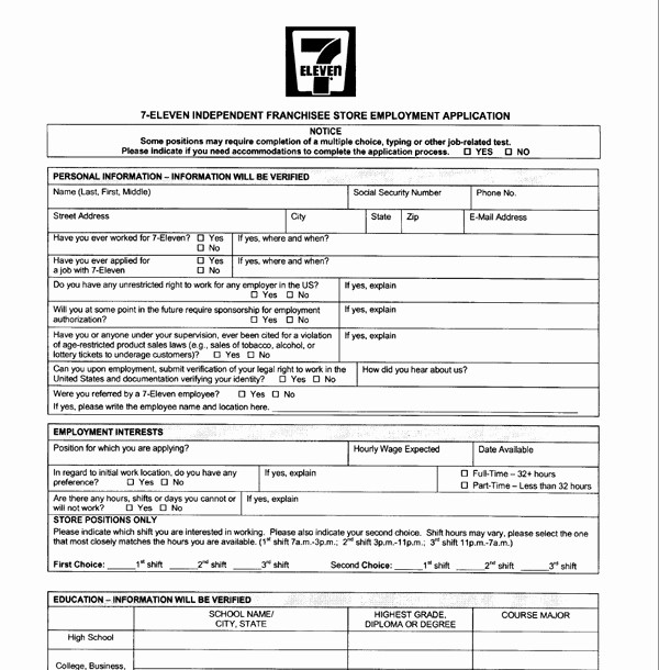 Application for Employment form Pdf Luxury California Employment Application Template Templates