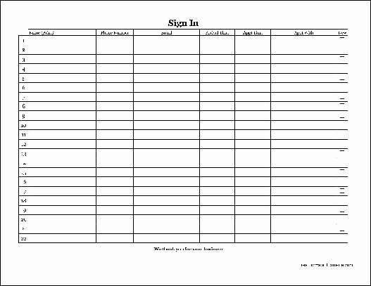 Appointment Sign In Sheet Template Beautiful Best S Of Customizable Sign In Sheet Appointment