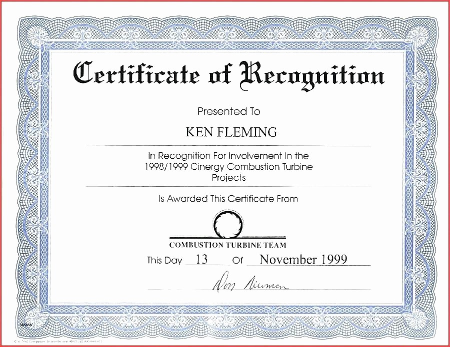 Appreciation Certificate Templates for Word Unique Recognition Certificate Wording Examples Service