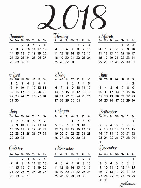 At A Glance 2018 Calendar Unique Big Happy Planner 2018 Year at A Glance Calendar