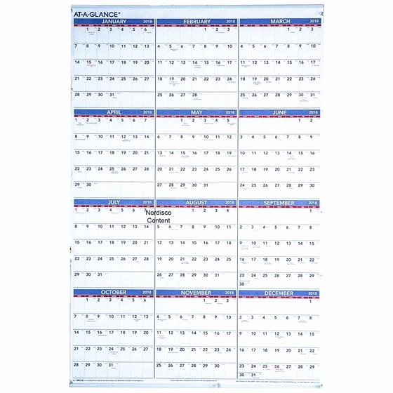 At A Glance Yearly Calendars Inspirational at A Glance Pm12 28 2018 Yearly Wall Calendar 24 X 36