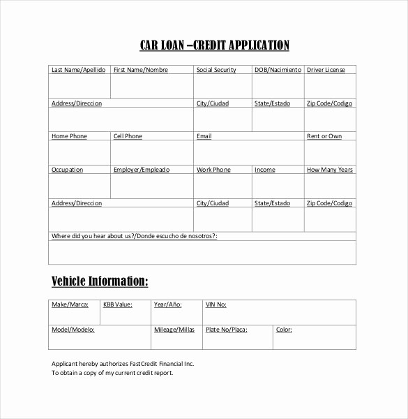 Auto Credit Application form Template Awesome Credit Application Template 33 Examples In Pdf Word