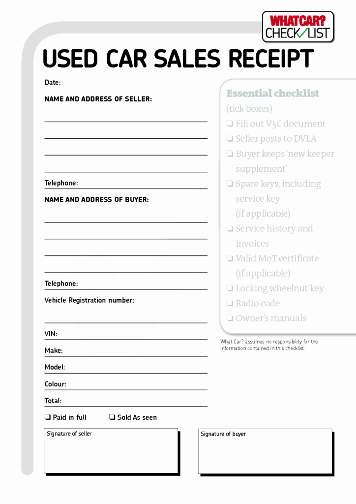 Automobile Bill Of Sale Illinois Awesome Illinois Vehicle Bill Sale form Elegant Receipt for