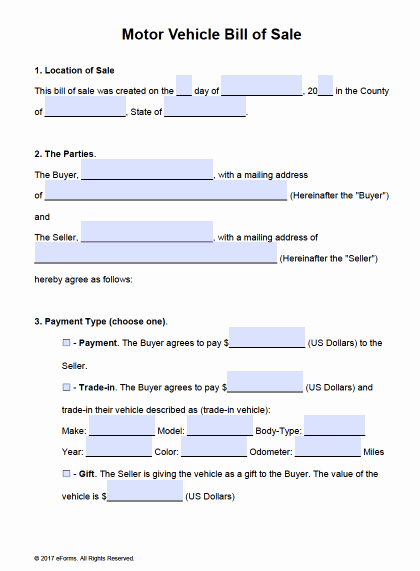 Automobile Bill Of Sale Nc Best Of Free Bill Of Sale forms Pdf