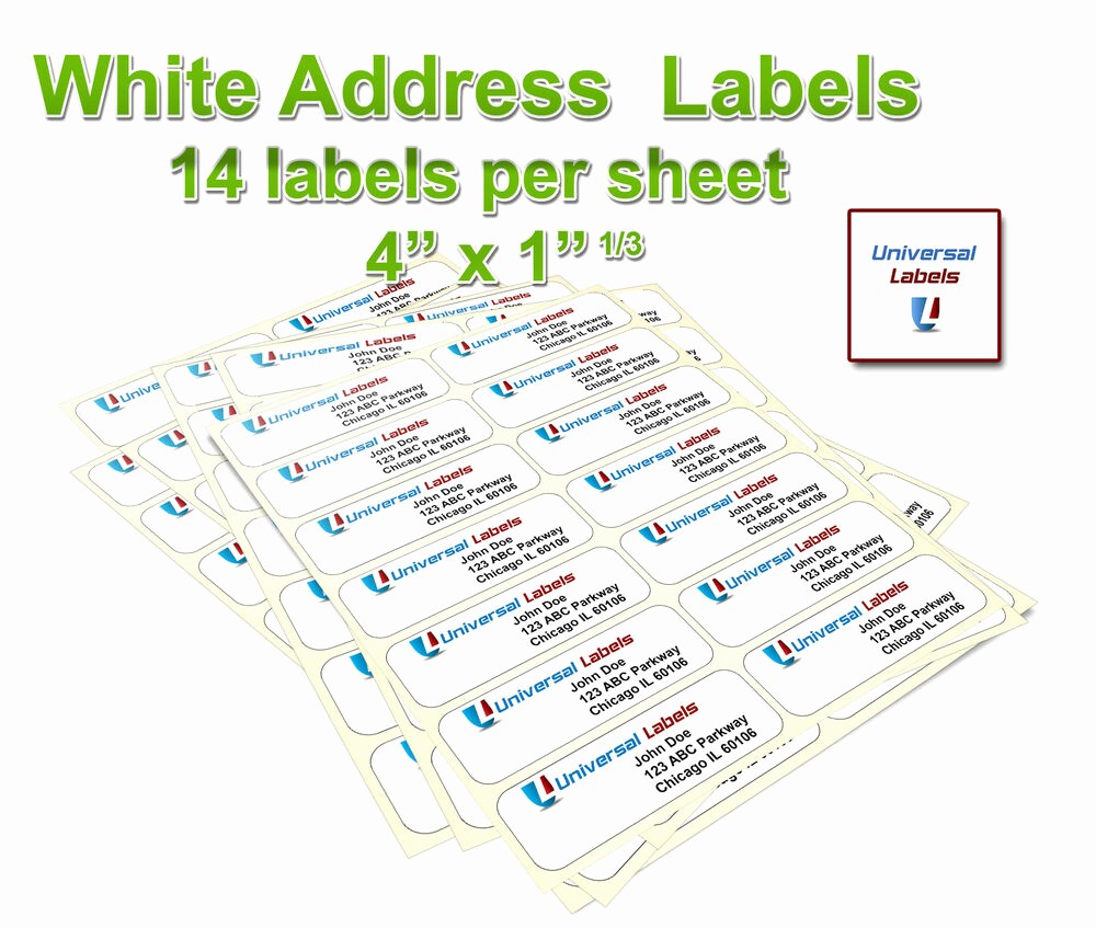 Avery 10 Per Page Labels Best Of 3500 1 1 3 X 4&quot; Labels 14 Labels Per Sheet Same Size as