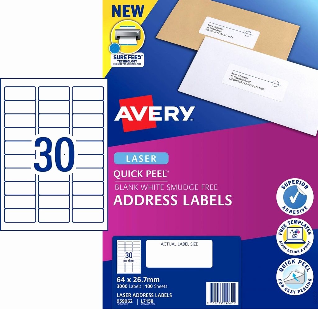 46 Avery 30 Per Sheet Labels