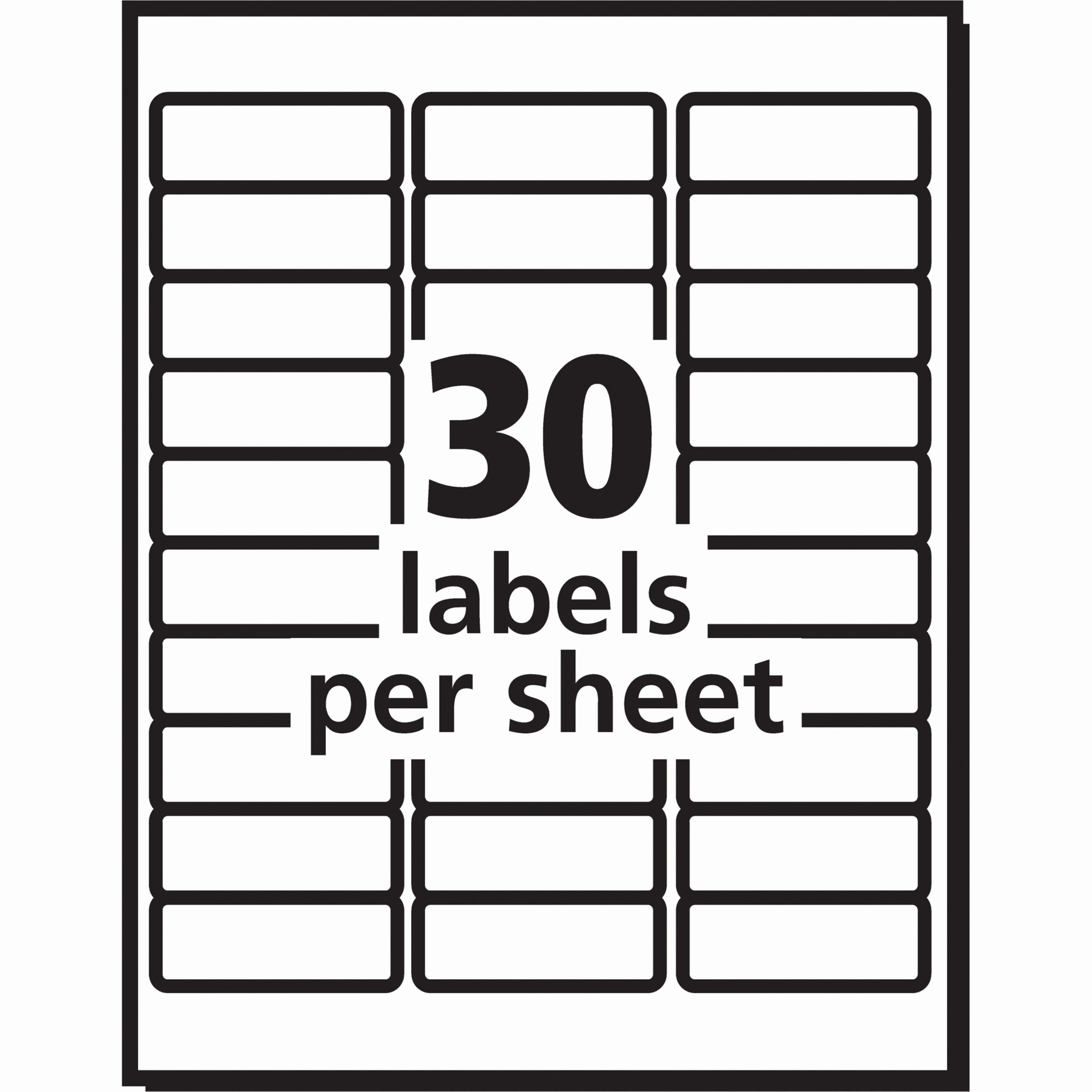 46 Avery 30 Per Sheet Labels