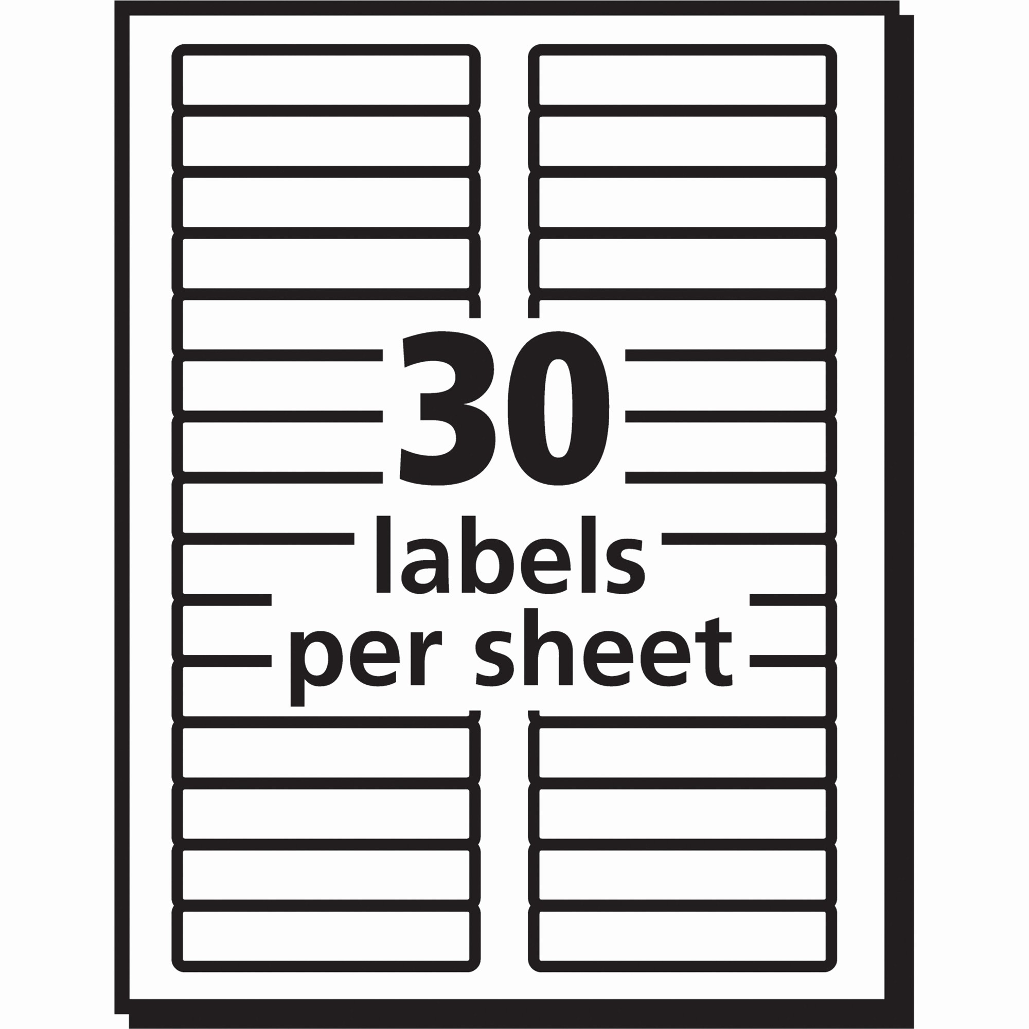 46 Avery 30 Per Sheet Labels