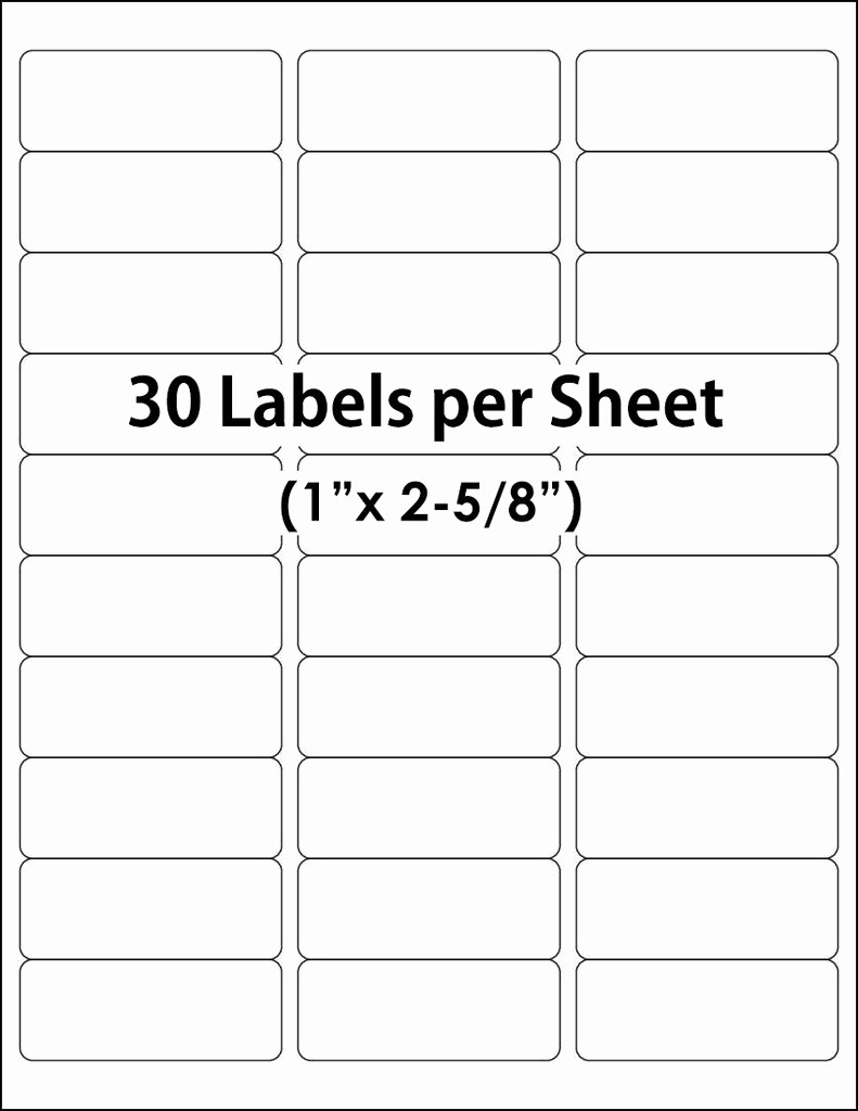 49 Avery 30 Up Label Template