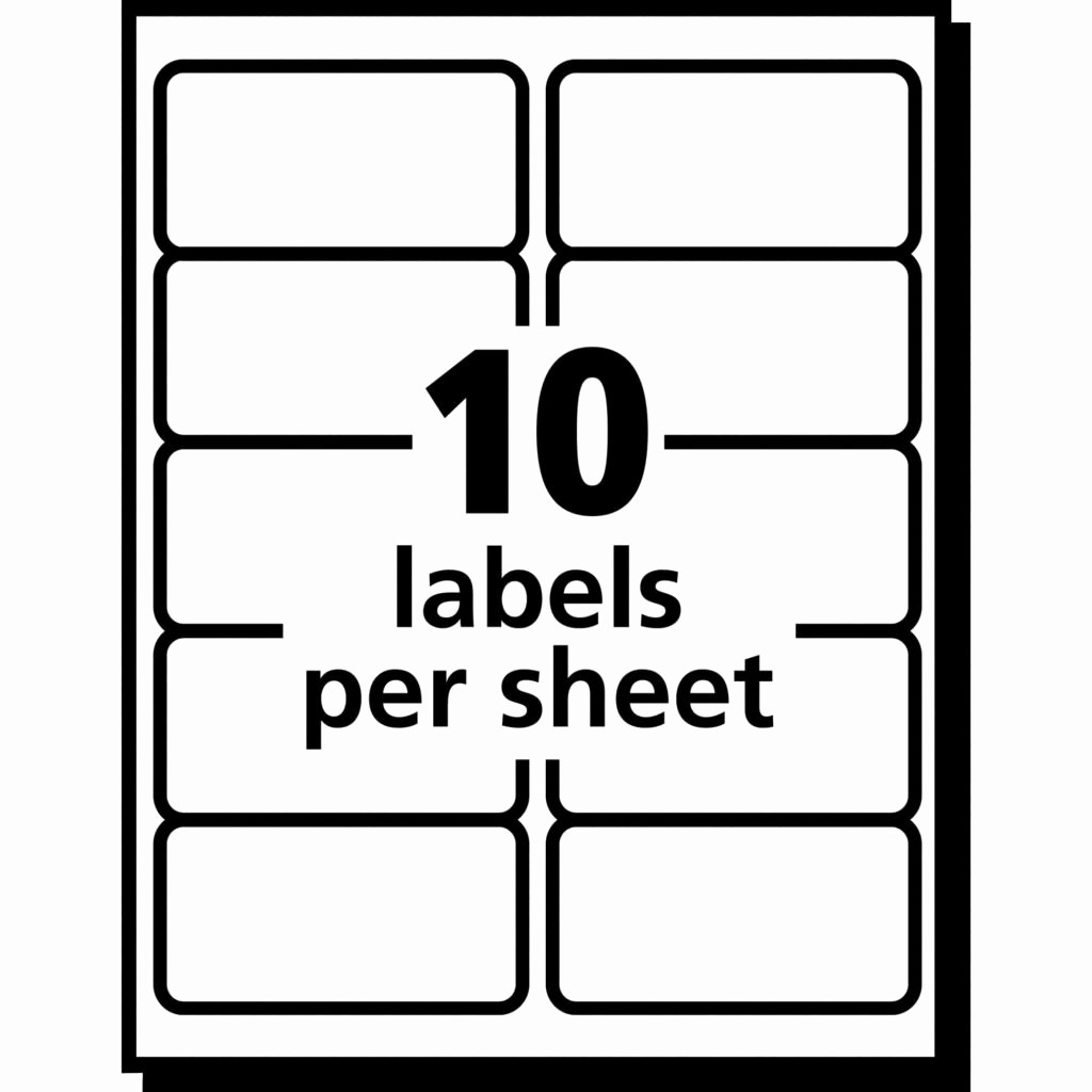 Avery 4 Labels Per Page Beautiful Avery Labels 10 Per Sheet Template Invoice