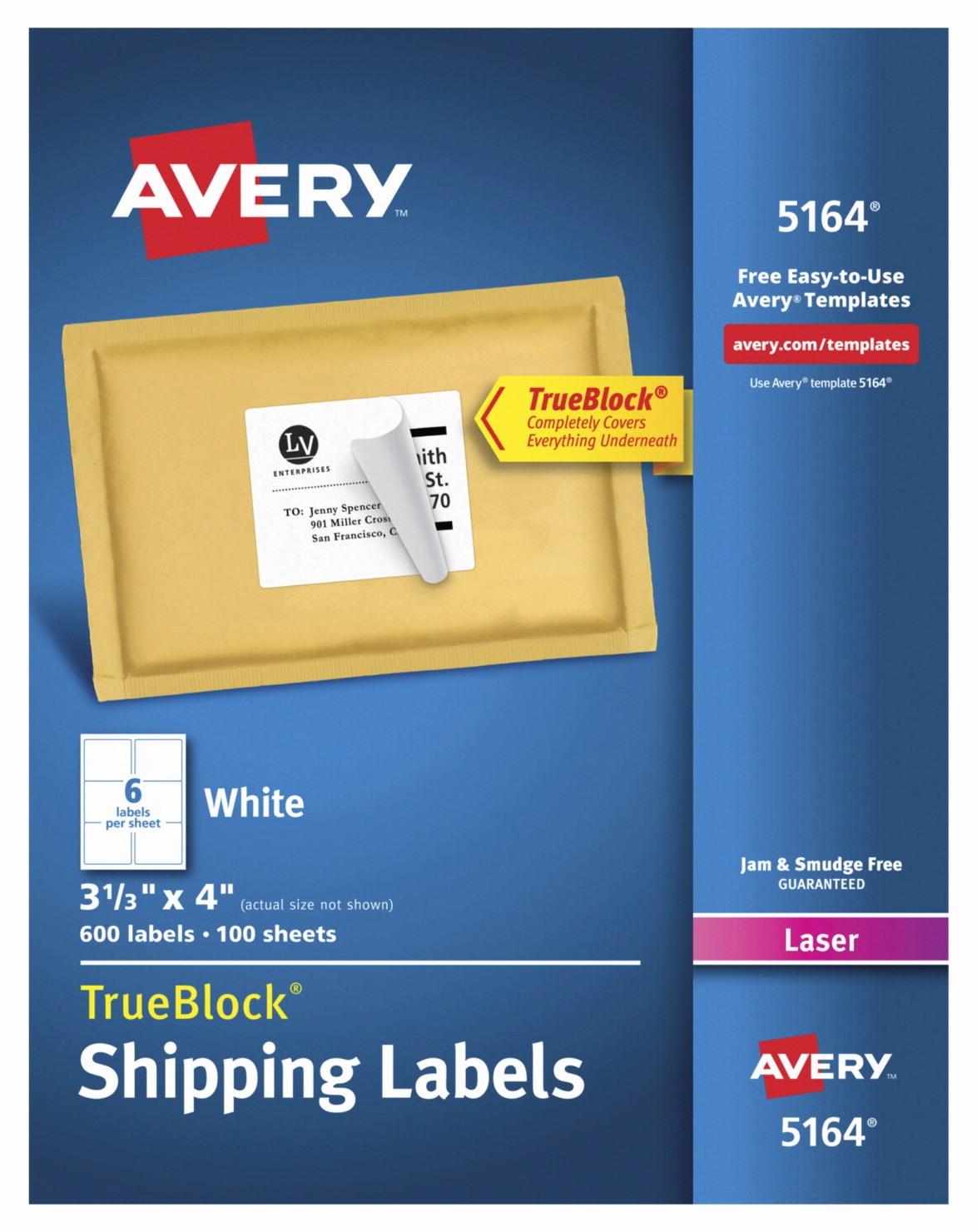 Avery 5164 Shipping Label Template Inspirational Avery Permanent Adhesive Shipping Labels White School