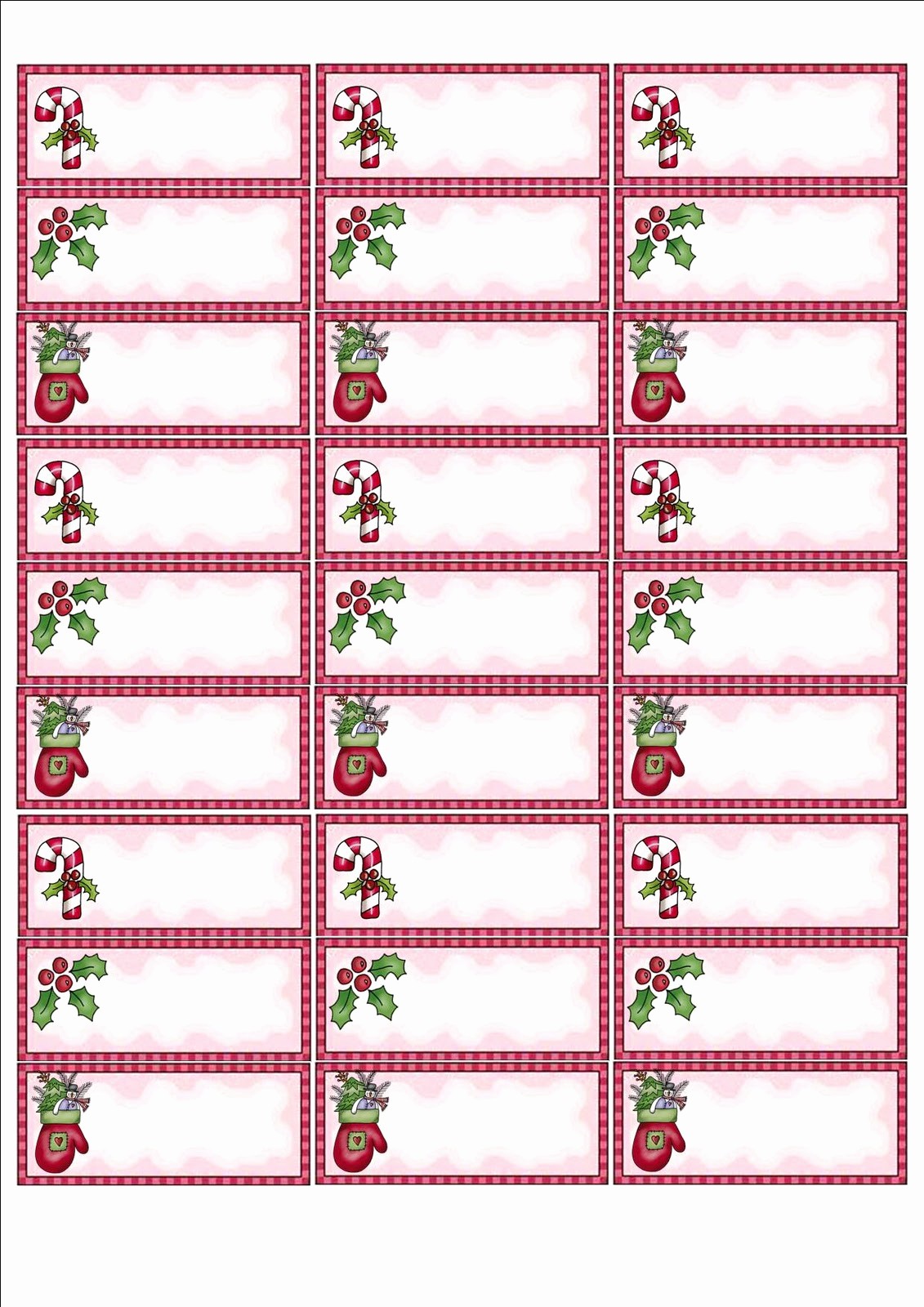 50 Avery 8160 Christmas Gift Labels Ufreeonline Template
