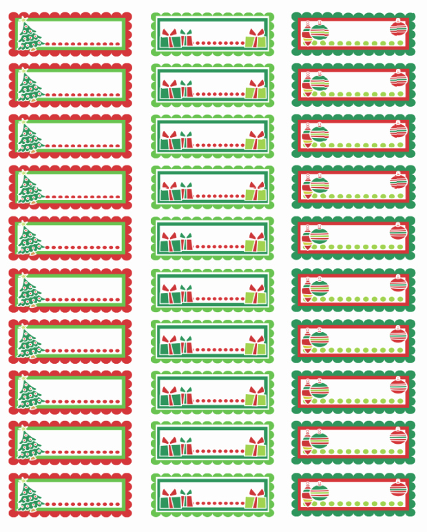 50 Avery 8160 Christmas Gift Labels