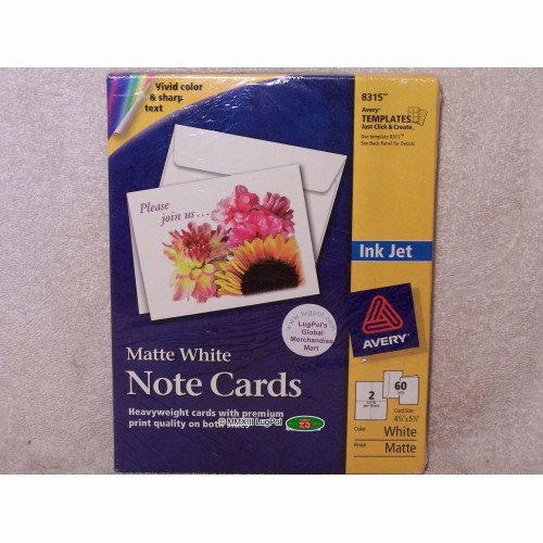Avery 8315 Note Cards Template Awesome Avery Note Cards 8315 4 1 4 X 5 1 2 White Matte Box