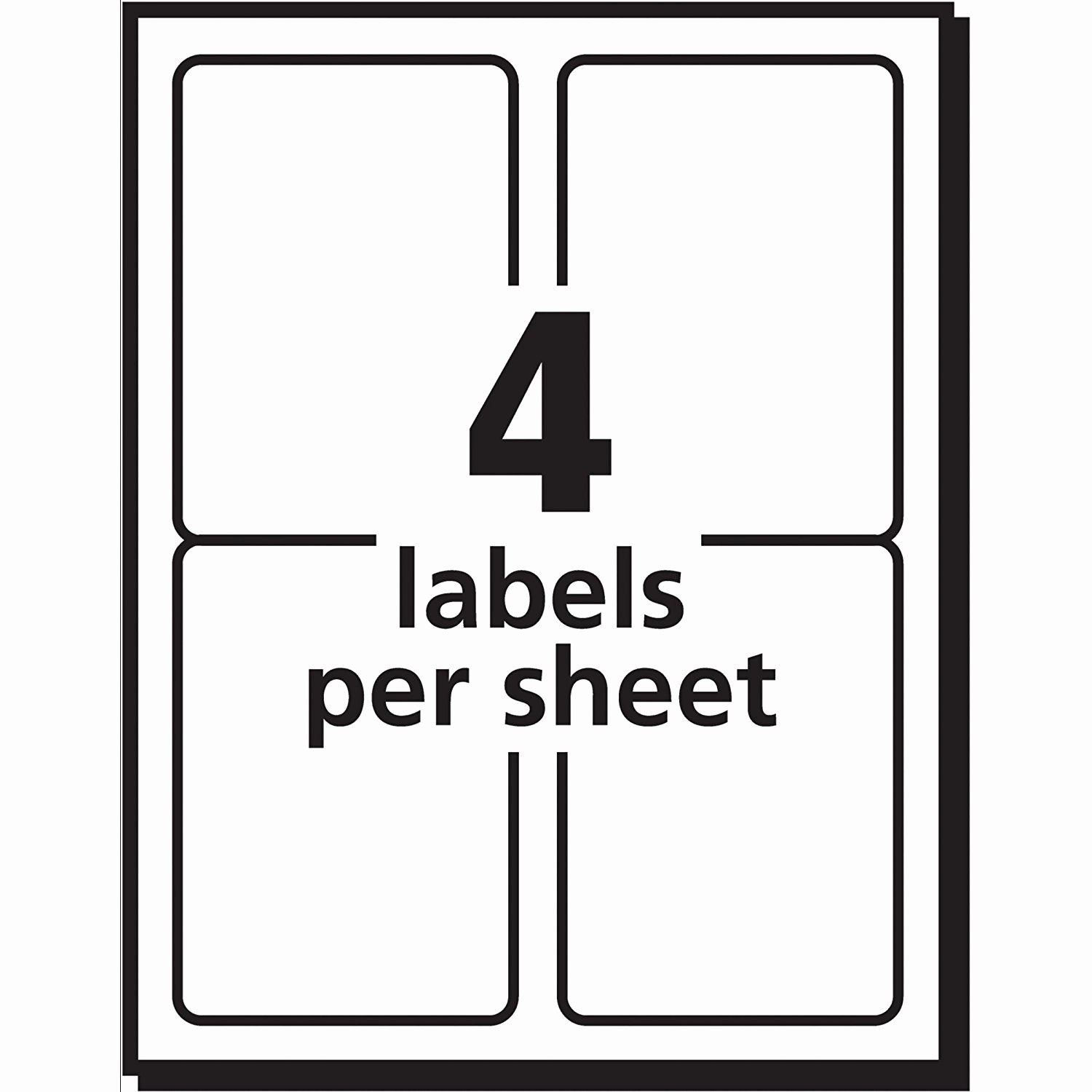 Label Template 4 Per Sheet Printable Templates