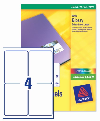 Avery Label 4 Per Page Inspirational Avery L7769 Colour Laser Labels 139x99 1mm 4 Per Page Ref