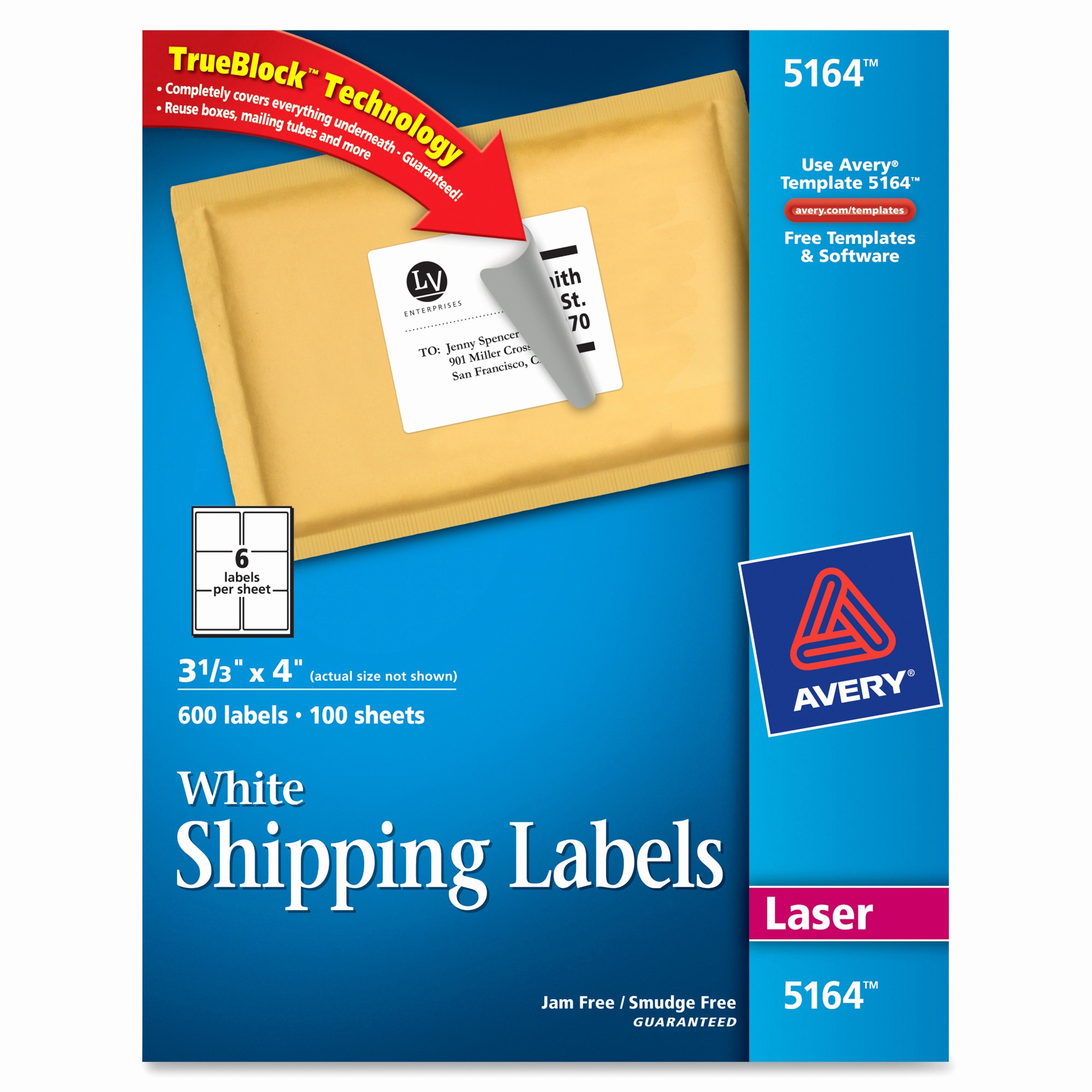 Avery Label 6 Per Page Awesome Avery 5164 Easy Peel White Shipping Labels Permanent