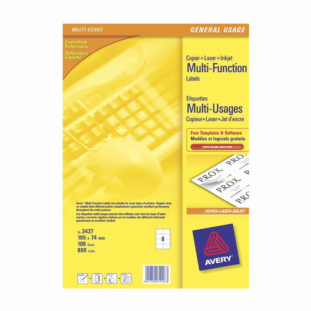 Avery Label 8 Per Page Best Of Avery Multi Function Labels 8 Labels Per Sheet 105 X