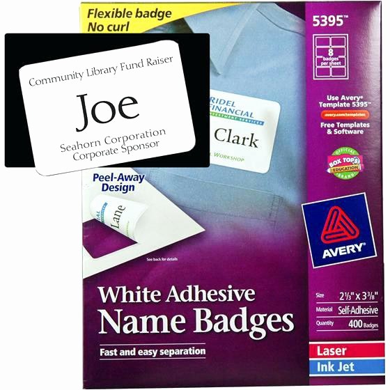 Avery Labels Name Tags Templates Beautiful Free Avery Name Badge Template 5392 – Free Template Design