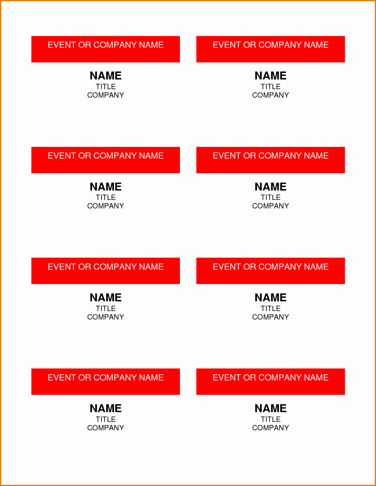 Avery Labels Name Tags Templates Elegant 4 Avery Name Tag Template