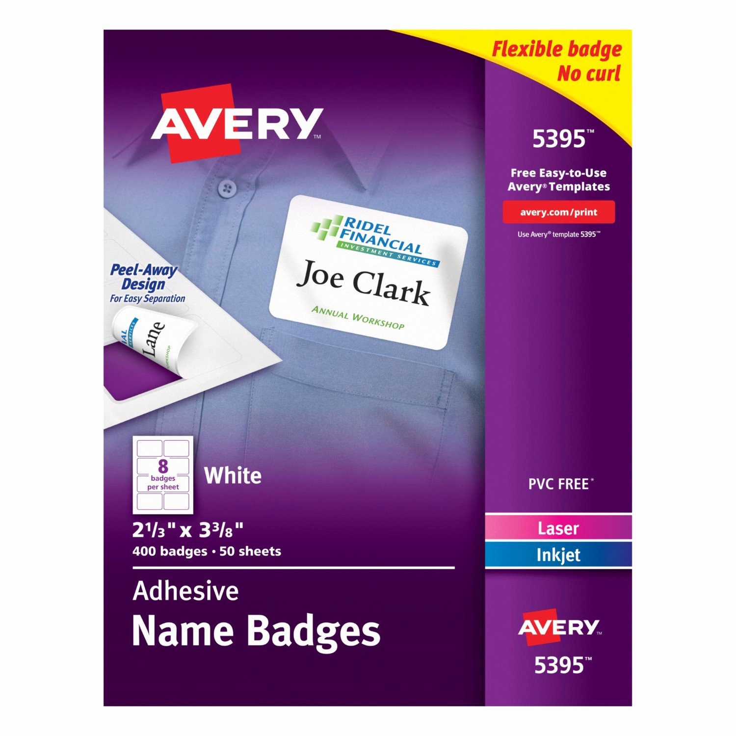 Avery Name Badge Labels Template Elegant Avery White Adhesive Name Badges 2 33 X 3 38 In White