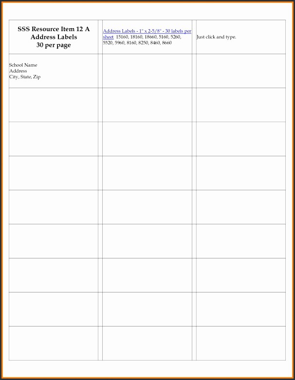 50 Avery Return Address Labels 5267 Ufreeonline Template
