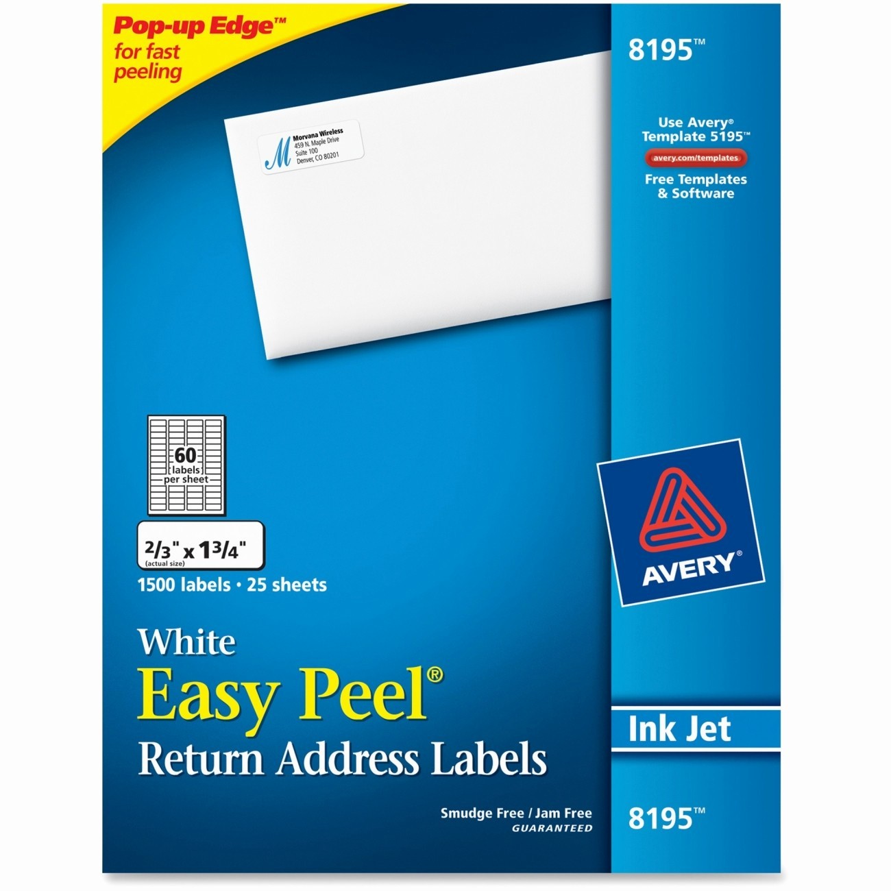 50 Avery Return Address Labels 5267