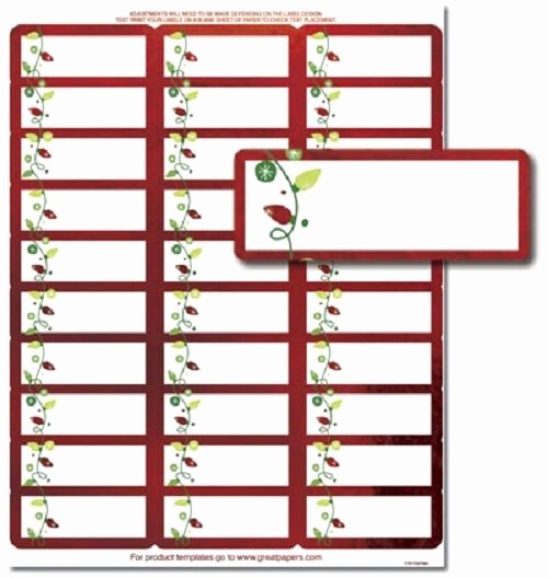 Avery Template Return Address Labels Inspirational String Lights Red Foil Christmas Card Return Address