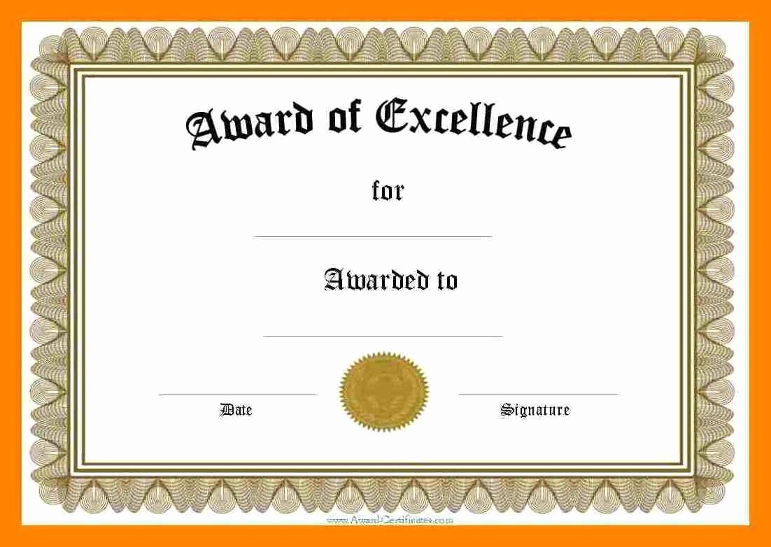 Award Certificate Template Microsoft Word Elegant 12 Award Certificates Templates Word