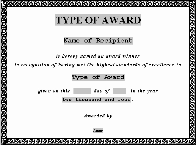 Award Certificate Template Microsoft Word Luxury 5 New Printable Certificates