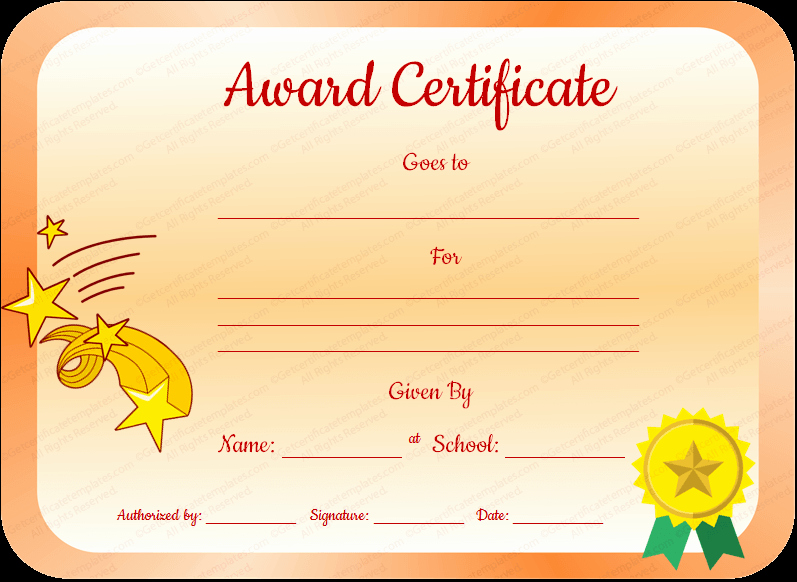 Award Certificates for Students Free Awesome Core Value Award Certificate Template for Students