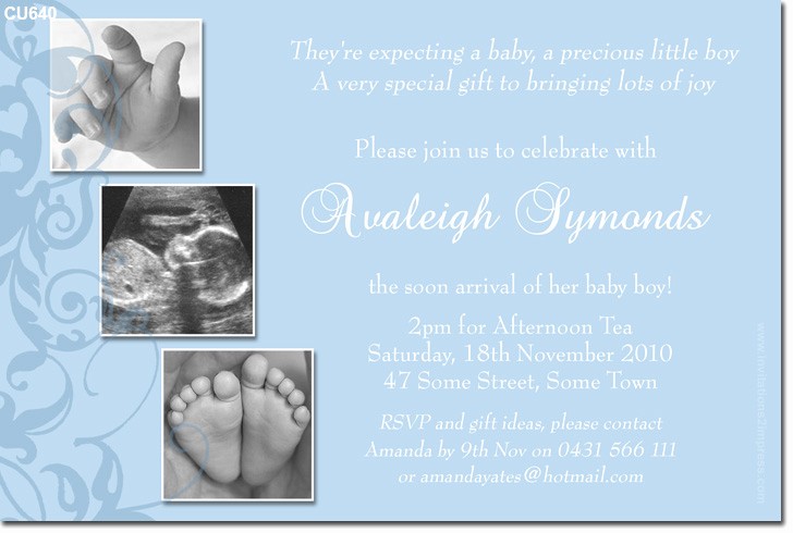 Baby Boy Announcements Free Templates Beautiful Cu640 Baby Shower Boy Baby Shower Invitations
