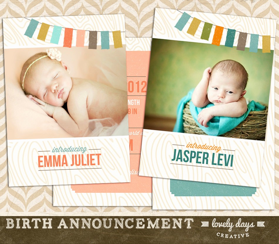 Baby Boy Birth Announcement Template New Girl and Boy Birth Announcements Template for Graphers
