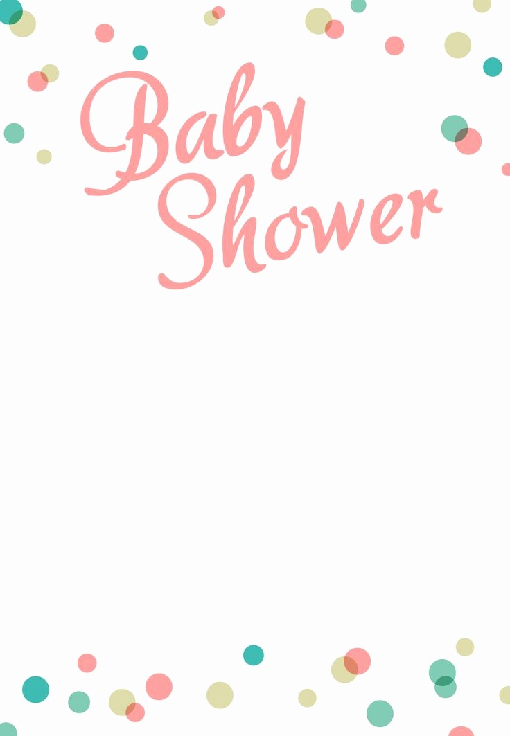 Baby Shower Flyer Template Word Luxury Dancing Dots Borders Free Printable Baby Shower