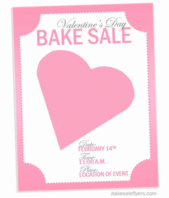 Bake Sale Template Microsoft Word New Valentine S Flyer for Bake Sale
