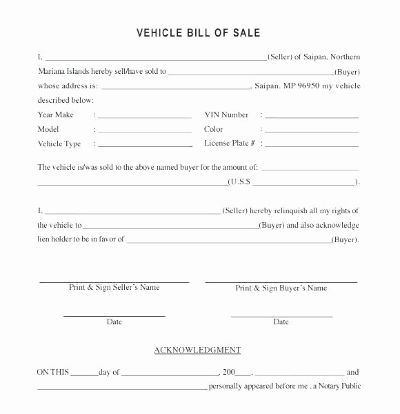 Basic Auto Bill Of Sale Beautiful Basic Bill Sale Template Basic Bill Sale for Car