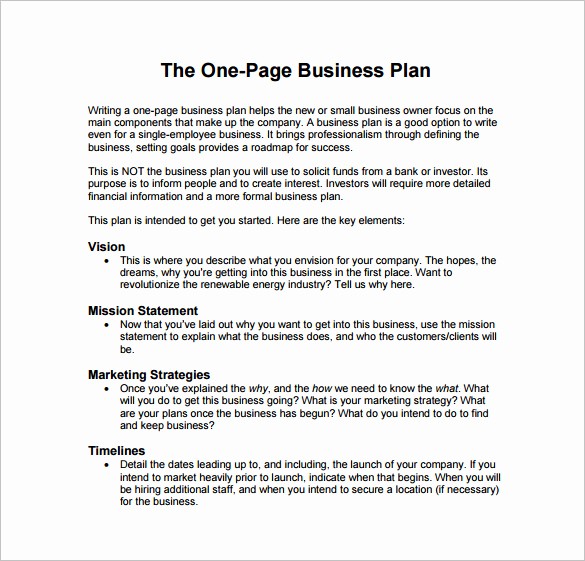 Basic Business Plan Template Free Lovely Business Plan format Template